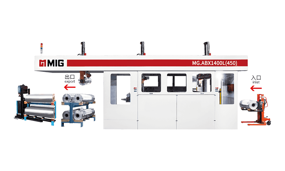 MG.ABX1400L (450) tříramenná myčka talířů (závěsné rameno)